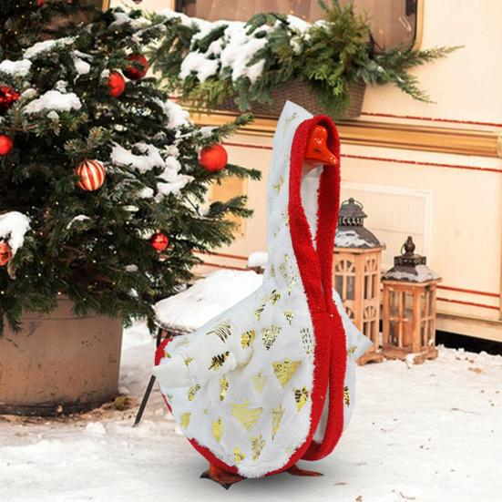 Christmas Porch Goose Outfit for 23-Inch Geese Festive Goose Clothing Breathable Seasonal Goose Apparel for Lawn Decor