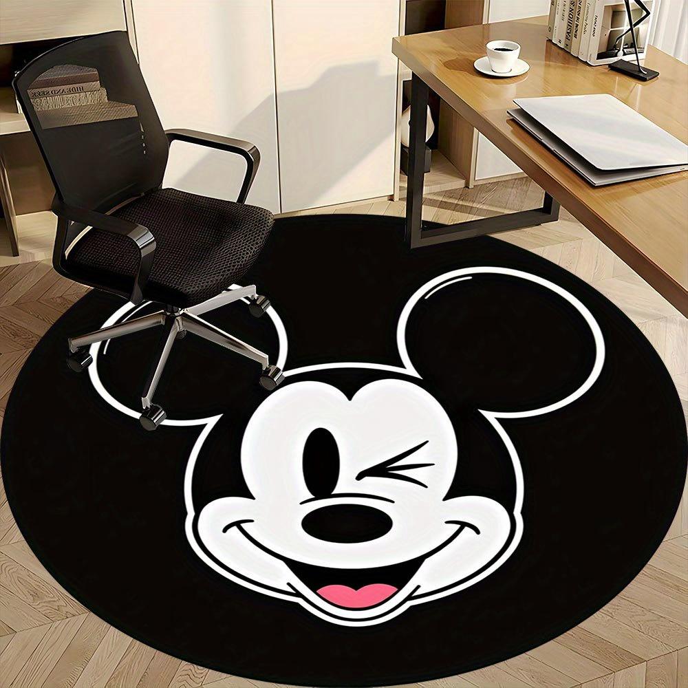 

1pc Whimsical Mickey Mouse Design Round Rug - Perfect for Home Office, Living Room, or Home Room Decor Carpet for Any Space -0412215 80cm by 80cm