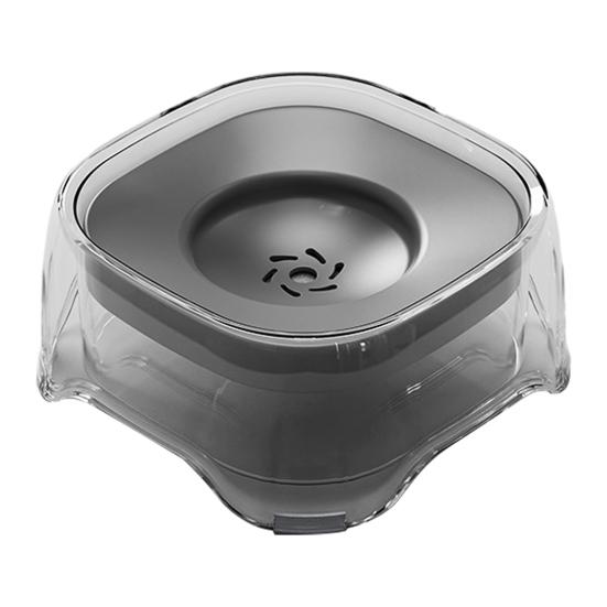 

Floating Bowl Transparent Pet Water Dispenser 2000ML Large Capacity Suspended Plate Design Stable Water Surface Pet сірий