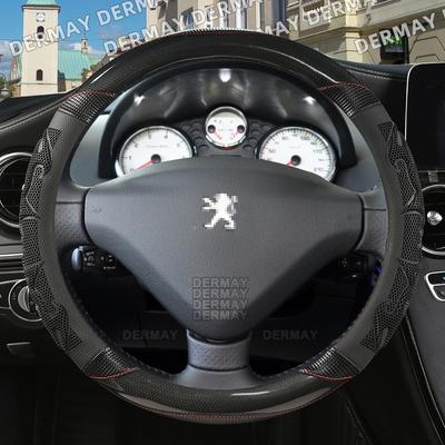 Dla Peugeot 206 207 307 Modne Pokrowiec na Kierownicę Samochodową Żel Krzemionkowy + Skóra PU Antypoślizgowy Masaż Akcesoria Samochodowe Szybka Wysyłka