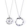The Kiss Silver Pair 40cm X 50cm SPD1428CZ-SPD1429 Necklace