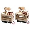 2 Sets Educational Cable Car Toy Set Hands On Assembly Wood Cable Car Model For Children Physics Experiment Exploration