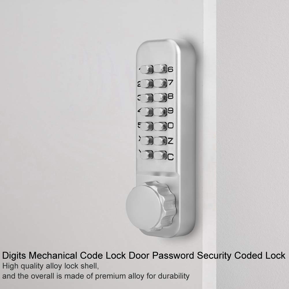 Zerodis. Digital Door Lock, Keyless Lock, PIN Code Operated, Anti-theft, Waterproof, No Battery Required, for Home, Office, Warehouse