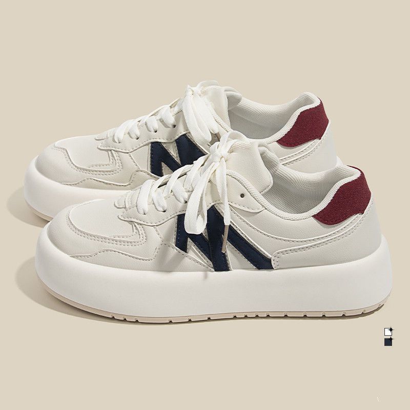 Campus Högvärdiga Små Vita Skor Nya Mångsidiga Boardskor Dam Nisch Lätta Ins Student Stora Huvudskor