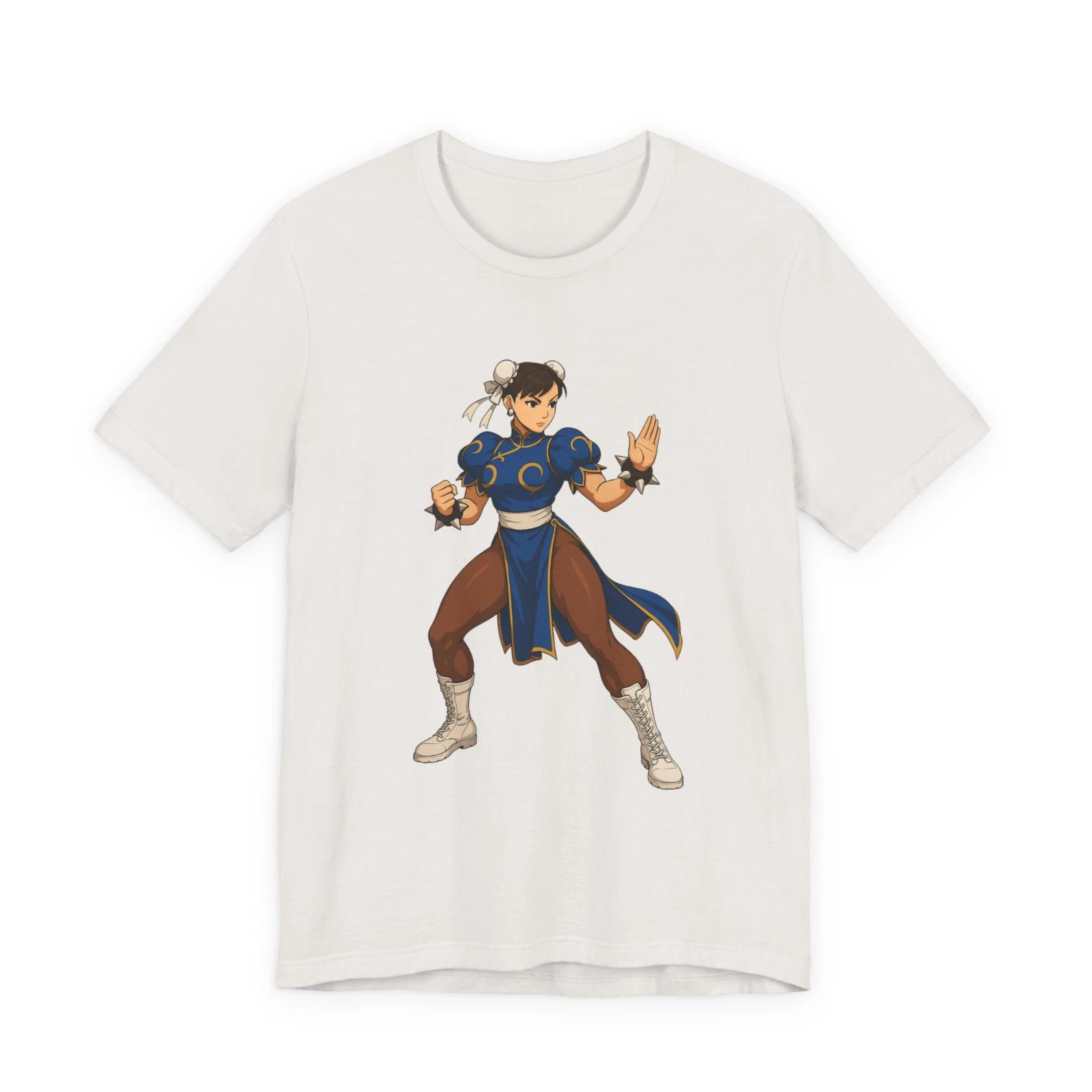 Street Fighter CHUN-LI Anime Waifu T-Shirt – Mens Retro 90s Arcade Gaming Tee S