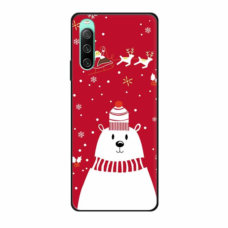 Christmas Phone Cases For Sony Xperia 10 IV Cases Soft TPU Silicone Santa Santa Claus Covers For Xperia 10 IV Cover Bumper Funda