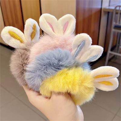 Süße Kaninchen Ohren Haar Seil Candy Farbe elastische Haarbänder Mädchen Haar-Accessoires