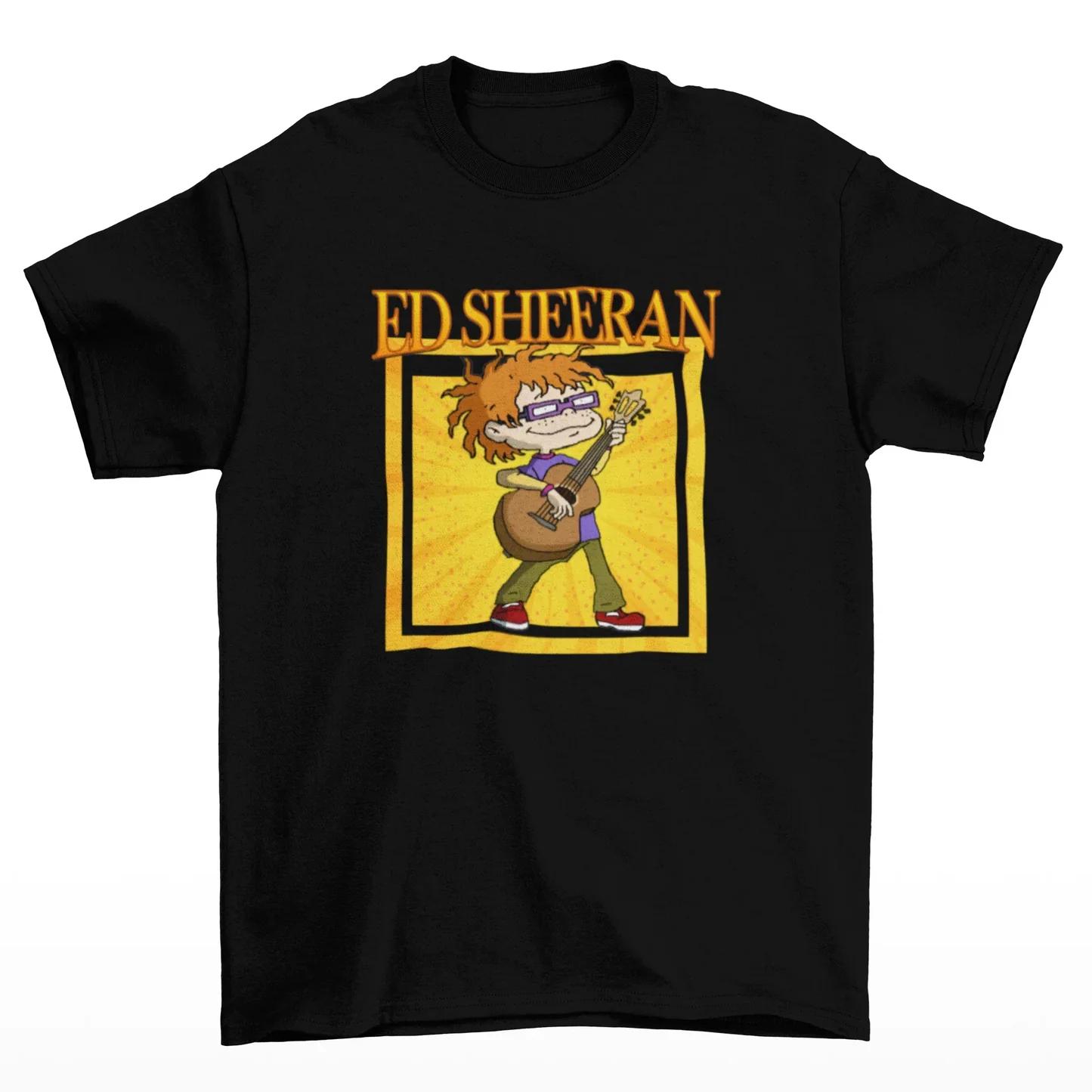 

Ed Sheeran Chuckie Finster funny graphic 100Cotton shirt unisex Y2k 2026 Summer New Unisexs Oneck Short sleeve Tshirt fan gift S