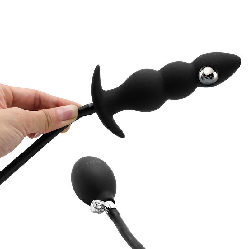 Adult Product Silicone Inflatable Huge Big Anal Plug Dildo Pump Anal Dilator Expandable No Vibrator Butt Plug Anal Balls Sex Toy