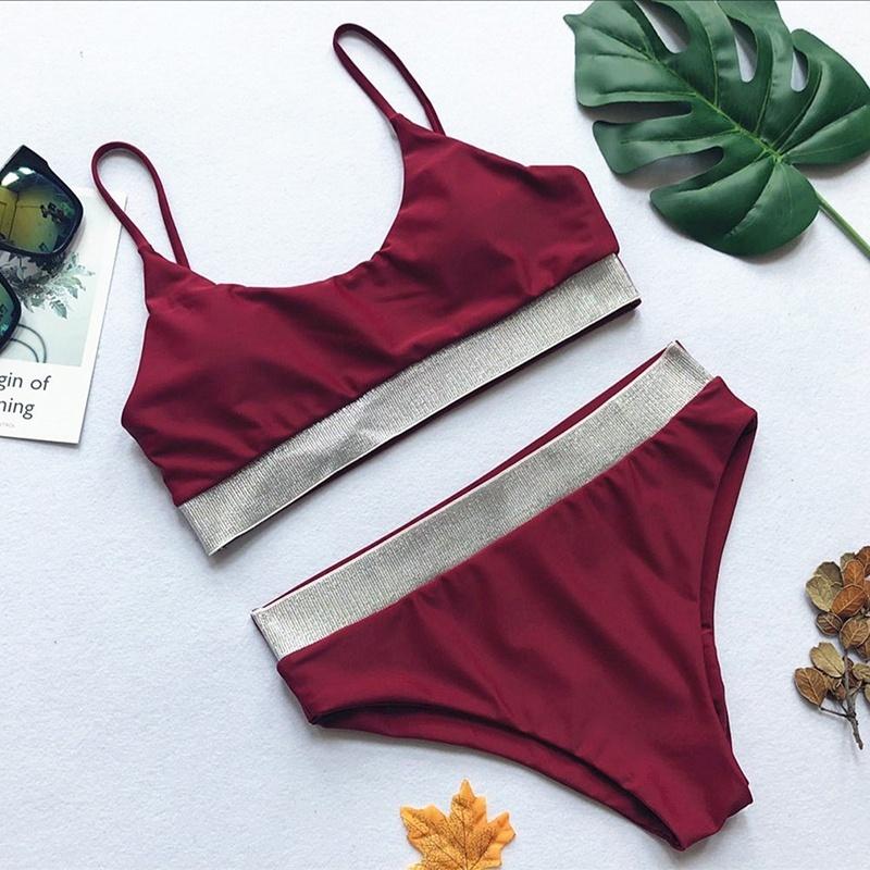 Women Sexy Bikini Swimwear Bandage Casual Fashion Swimsuits Two Piece Lace Bathing Suits