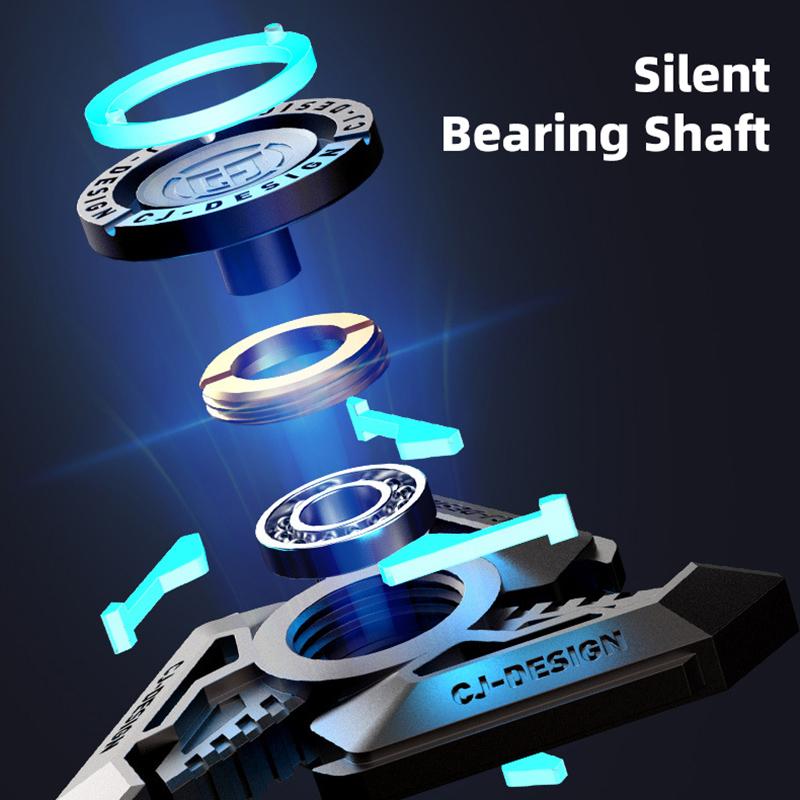 SCIONE Whirlwind Metal Fingertip Gyro DIY Luminous Adult Decompression High-end Finger Toys with Bottle Opener