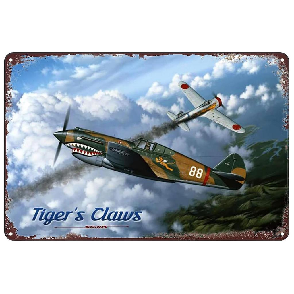 Vintage Fight Plane Metal Tin Signs Plaque Plate Retro Wall Art Posters for Man Cave Bar Pub Clubs Cafe Iron Painting Decoration