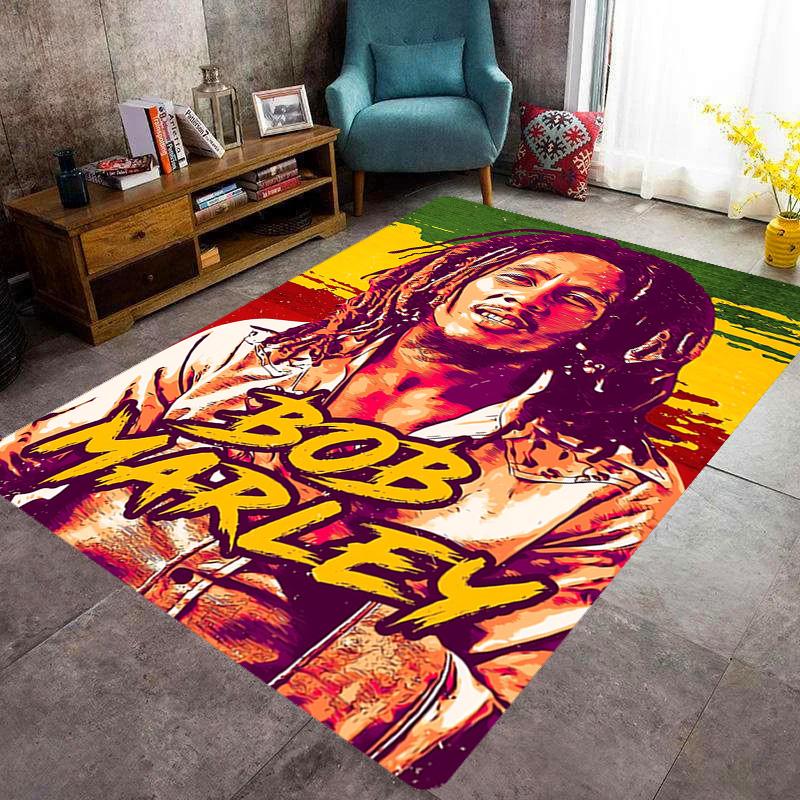 Vibrant Rasta Music Fusion Carpet Living Room and Bedroom Mats Doormat Dormitory Decoration Bathroom Mat Protective Pad