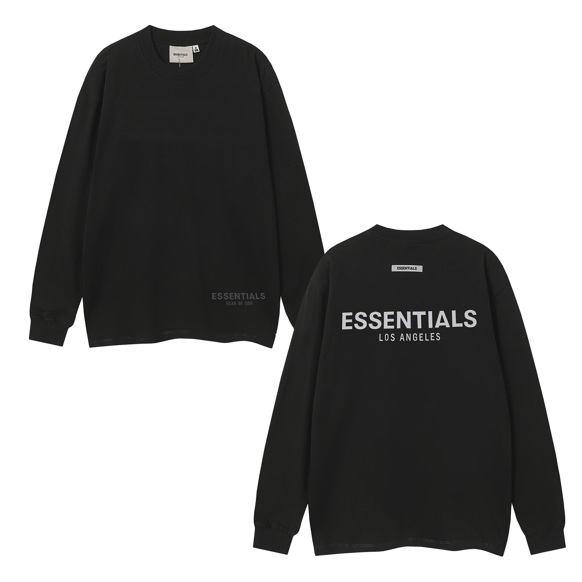 F123 FOG Essentials Reflective Letters Logo Crewneck Sweatshirt Casual Streetwear - Unisex Streetwear Pullover S