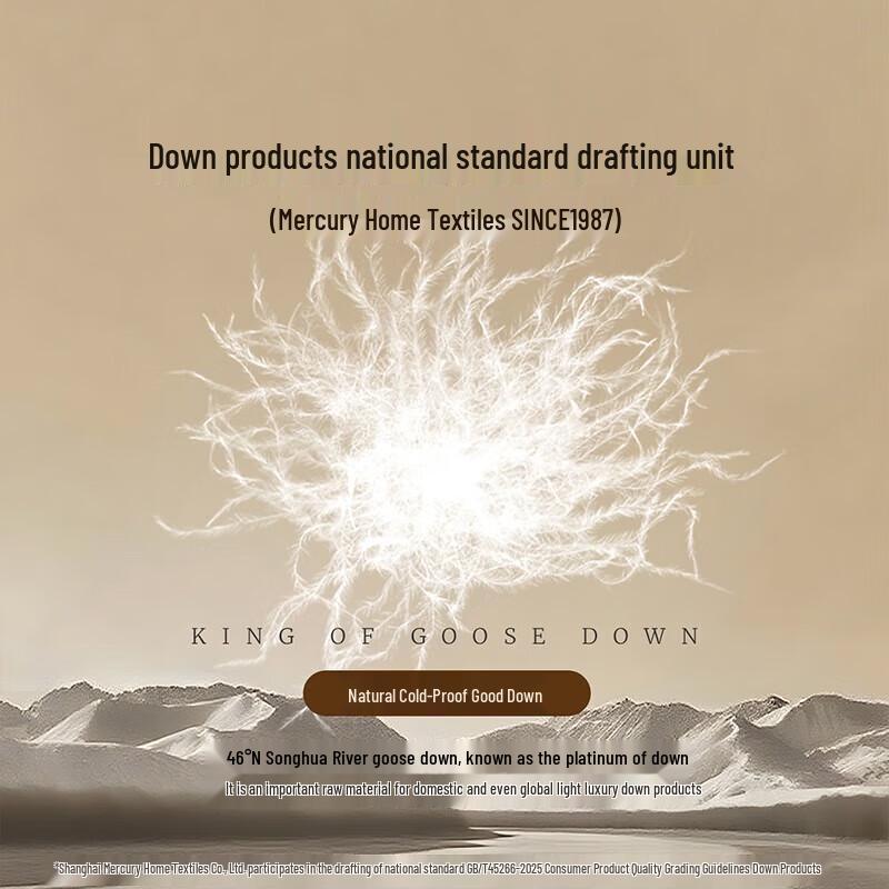 Mercury Home Textiles 95% White Goose Down Comforter