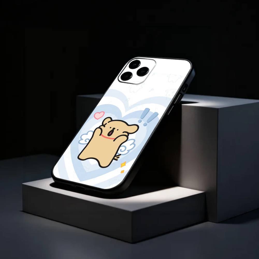 L-Lovely Line Puppy Cartoon Cute Dog Phone Case Silicone Soft For IPhone 17 16 15 14 13 12 11 X XR Plus Pro Max Plus