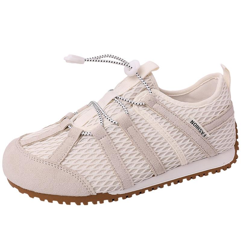 Thick-soled lightweight single shoes mesh breathable Forrest Gump shoes women's summer retro color matching versatile casual sports moral training s