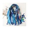 Design Brand Women Scarf Fashion Print Cotton Warm Shawl Muslim Scarves Hijabs Lady Pashmina Bandana Tassel Beach Shawls Foulard
