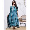 Plus Size Boho Kaftan Dress, Women's Plus Maxi Cover Up Dress
