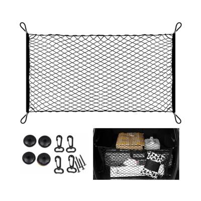 GYWHOOFT Δίχτυ Φορτίου Αυτοκινήτου Αποθήκευση Αποσκευών Χώρου Αποσκευών Δίχτυ Αποσκευών, Νάιλον, Ισχυρή Ελαστικότητα, 4 Άγκιστρα,