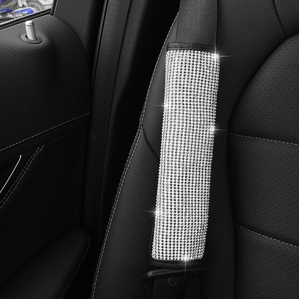 Stylish for Rhinestone for Seat Belt Covers Fit Most Vehicles Crystal Handbrake Dropshipping