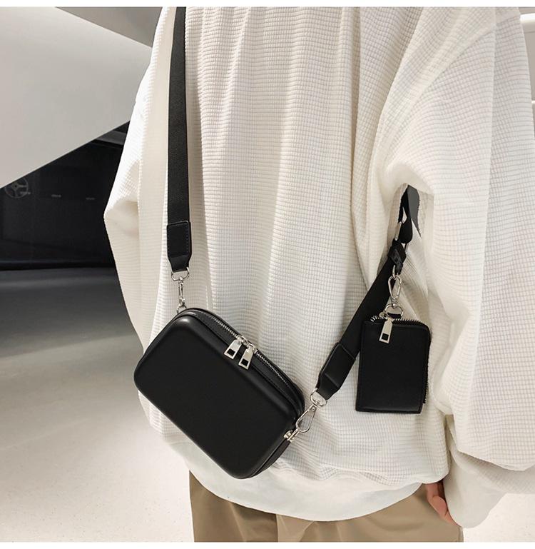 Women's Summer High-End Korean Style Versatile Crossbody Shoulder Bag, Men's Small Square Bag