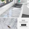 Waterproof, Oil-Proof Marble Self-Adhesive Wallpaper for Bathroom, Kitchen, Living Room, and Toilet Renovation.