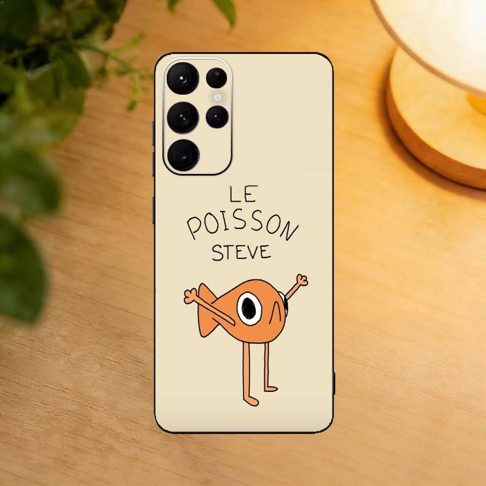 

Steve Le Poisson Phone Case For Samsung S25,24,23,22,30,21,10,9,Ultra,Plus,Lite Soft Black Case Samsung S205G