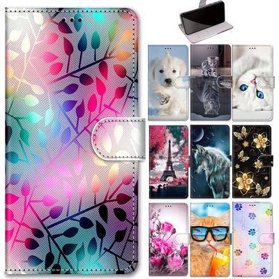 Fonda Galaxi A54 Custodia a portafoglio per telefono per Samsung Galaxy A14 A04 A04s A54 5g Custodie 3d Cat Rose Custodia in pelle Flip Back Cover Capinha