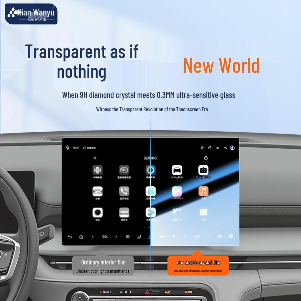 Tempered Glass Screen Protector for 26 Models of Third-Gen Changan CS75 PLUS Navigation Systems
