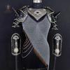 Women's Fantasy Warrior Costume with Chainmail and Shoulder Guards for LARP Cosplay Renaissance Faire