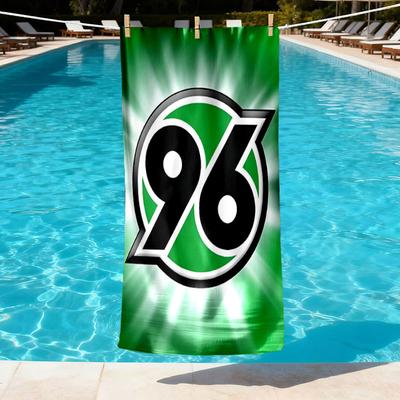 Hannover 96 Football Print Beach Towel Design, Soft, Lightweight. for Home Bathroom, Spa, Pool, Yoga, Surfing, Camping, Gift for Family, Friend