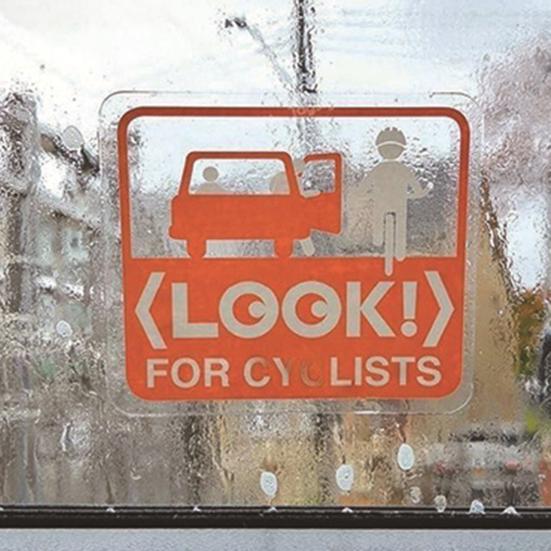 Yousheng 4 Stück Auto Tür Sicherheitsaufkleber Reflektierende Warnetiketten für Fahrzeugfenster Kreatives Wetterfestes Automatik-Aufkleber-Set