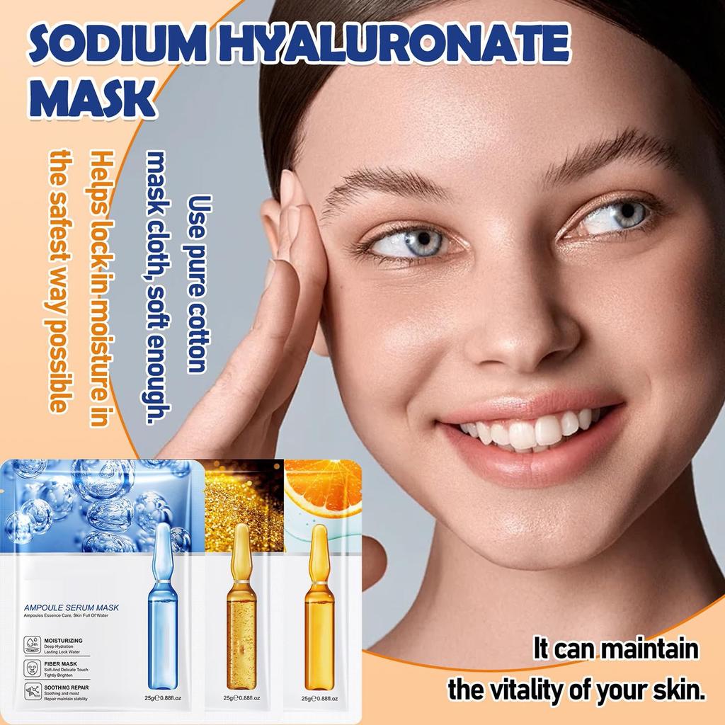 Skin Care Face Sheet Mask, Pack Of 10  25ml