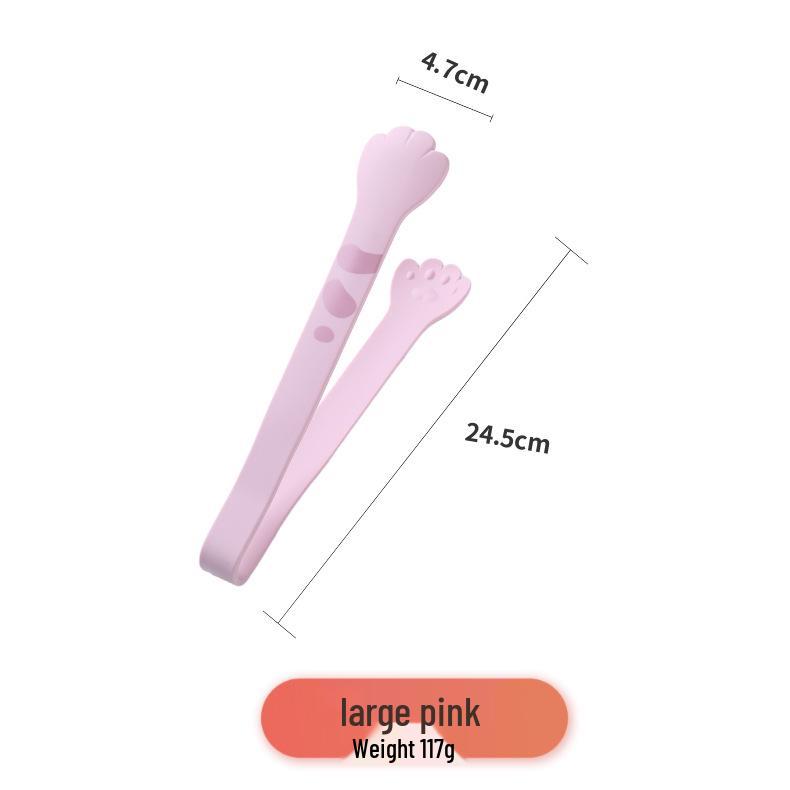 Cat Scratch Silicone Snack and Ice Tongs for Kitchen, Baking, and Barbecue