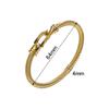 1 Stück 64mm Edelstahl Armband Schwarz Gold Rohr Seil Haken Hufeisen Schnalle Verbindung DIY Herren Damen Armband Geschenk Zubehör