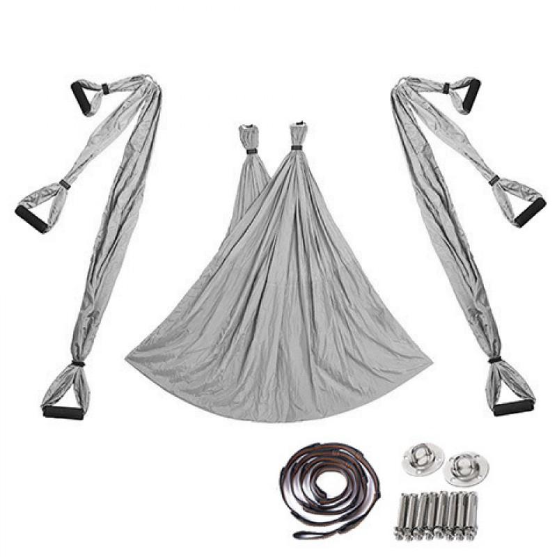 Aerial Yoga Hammock Set With Spreader Bar Extension Straps Inversion Fitness Training