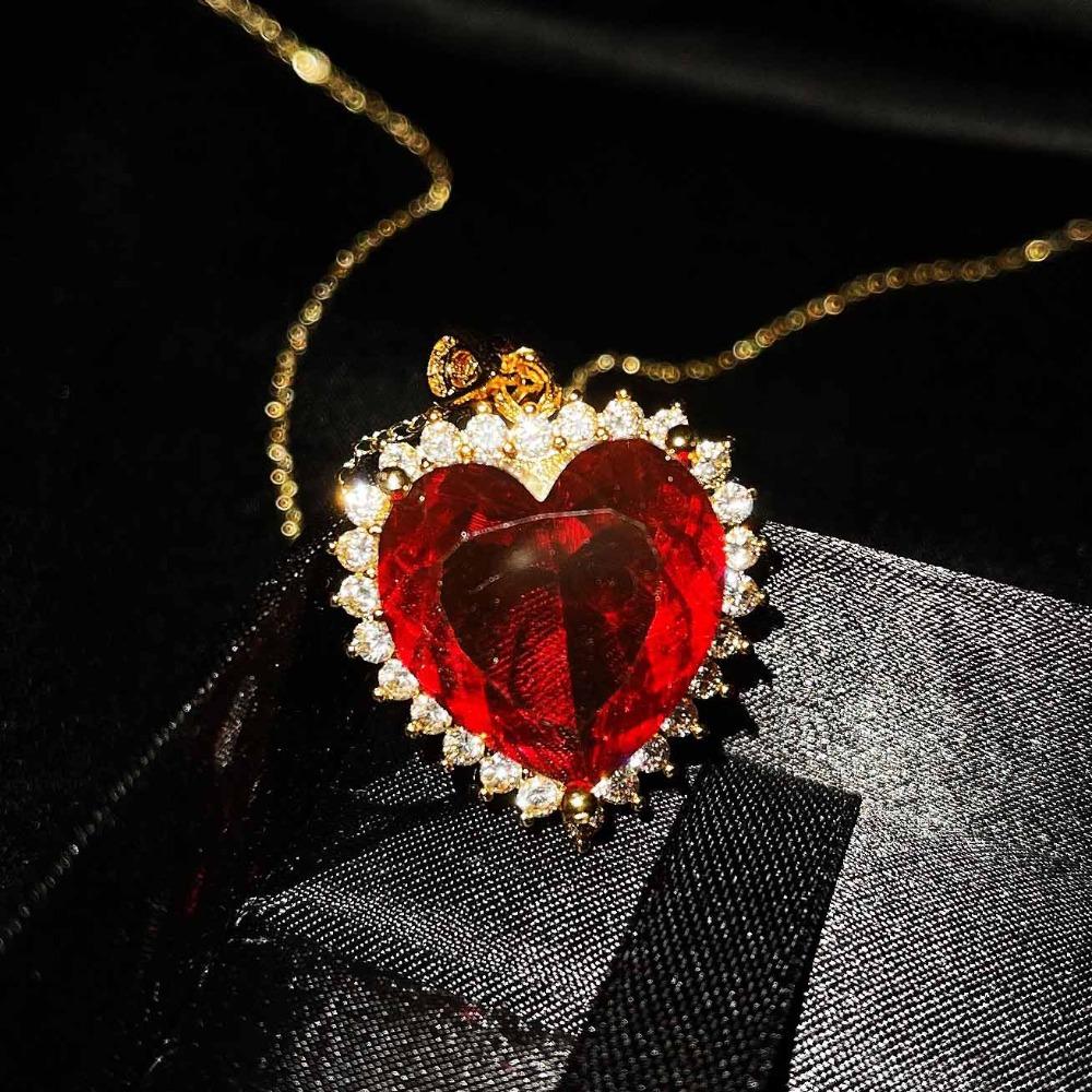 Tanzanite Blue Heart Necklace Emerald Cut Gemstone Pendant Jewelry for Women