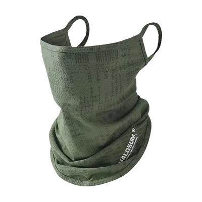 Thin Breathable Quick-Dry Outdoor Face Mask Sun Protection Summer Ice Silk Scarf Letter Pullover Neck Warmer