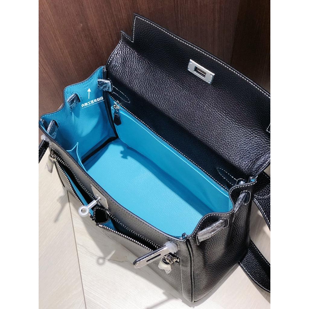 Fubao Leder Lakis Kelly Tasche Doppelreißverschluss 28 Handtasche Premium Leder Handtasche Umhängetasche