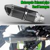 HQ Universal 51mm Motorcycle Exhaust Pipe Length 300/370/470mm Stainless Steel ninja400 R3 Z900 S1000RR MT-07 pcx160 duke390 R1