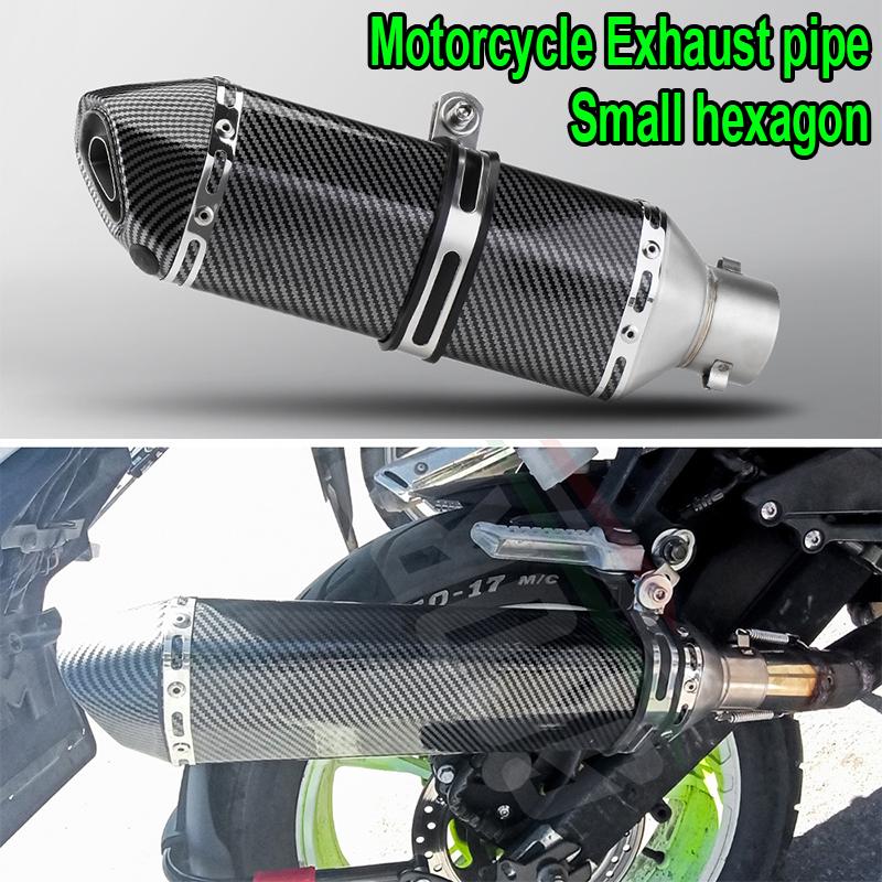 HQ Universal 51mm Motorcycle Exhaust Pipe Length 300/370/470mm Stainless Steel ninja400 R3 Z900 S1000RR MT-07 pcx160 duke390 R1