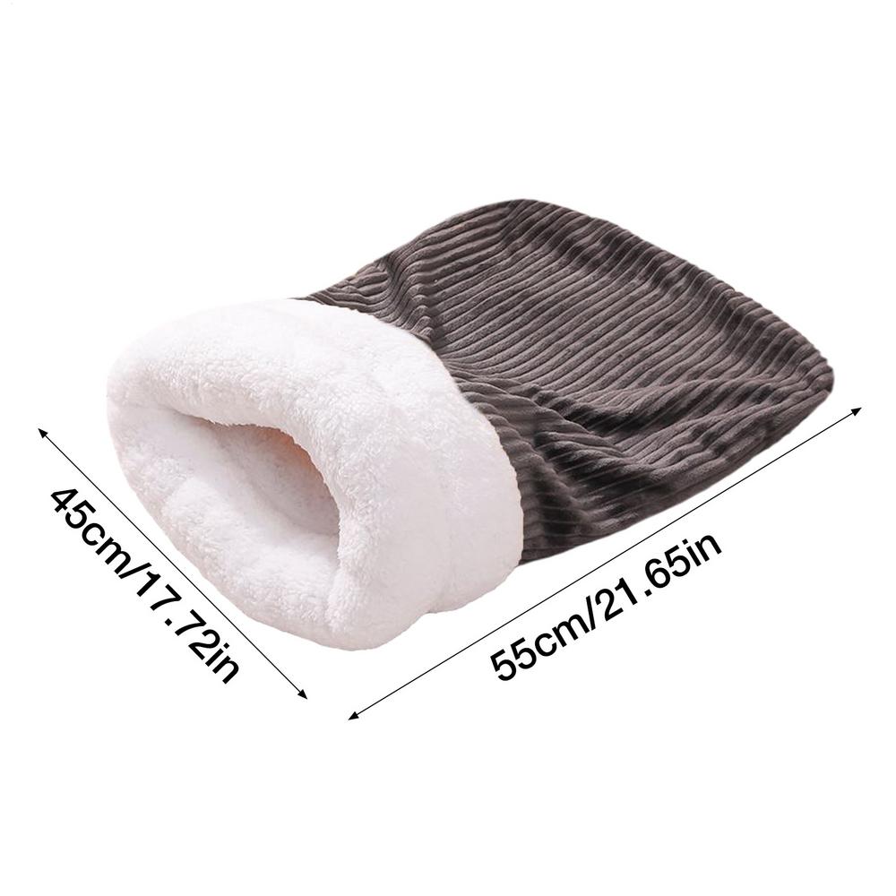 

Cat Winter Sleeping Bag Anti-Slip Warm Kitten Nest Puppy Snuggle Sack For Pet Parents Cold Weather Winter Indoor Living Room синій