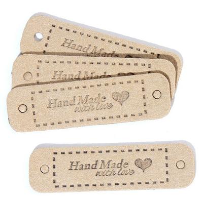 20 st Etiketter Handgjorda Med Kärlek Etiketter Klädetiketter DIY Hantverk Sömnad 56*15 mm