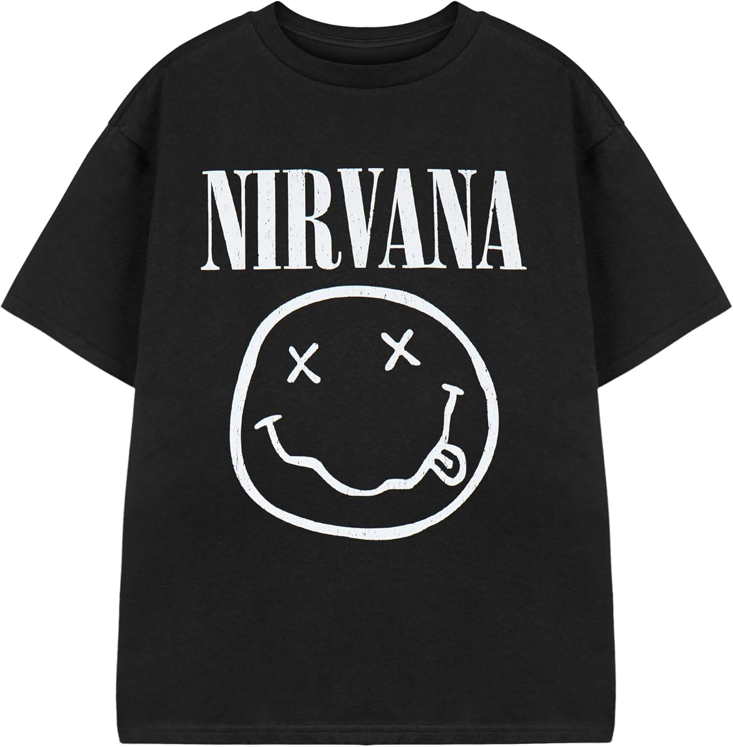 Nirvana Smiley Face Black T-shirt L