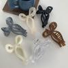 Bowknot Shape Hair Claw Candy Color Shark Hair Clip Anti-slip Back Head Hair Pin Plastic Women Hair Accessories