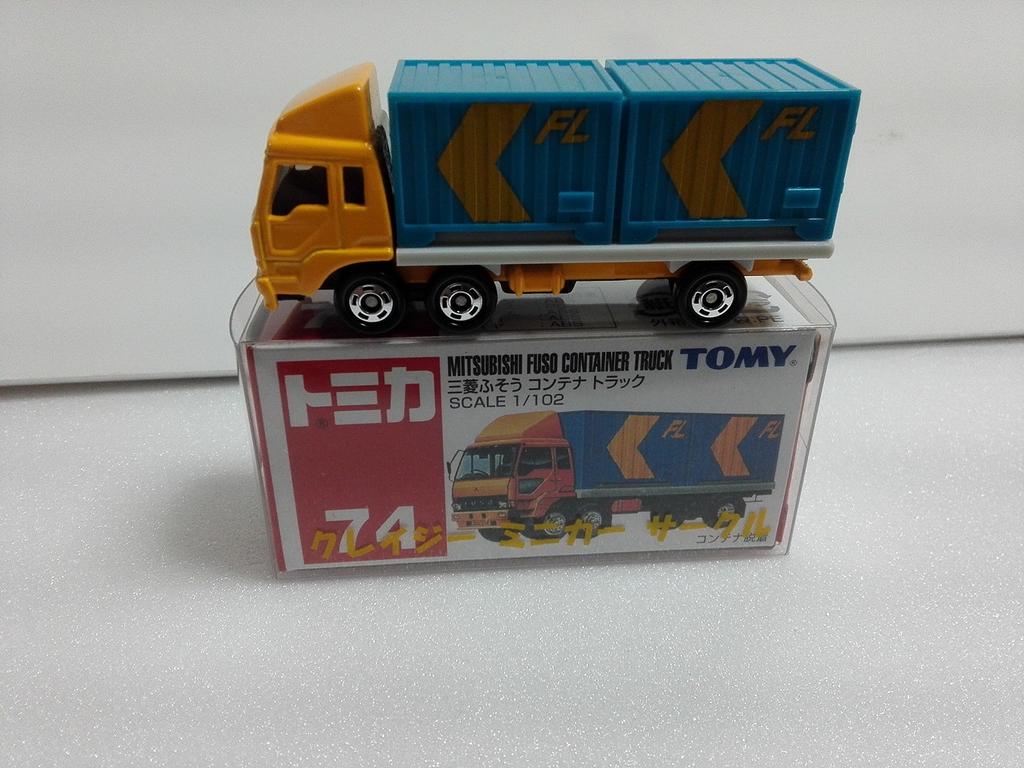 Tomica No. 74 Mitsubishi Fuso Container Truck Crazy Miniature Car Circle with Case