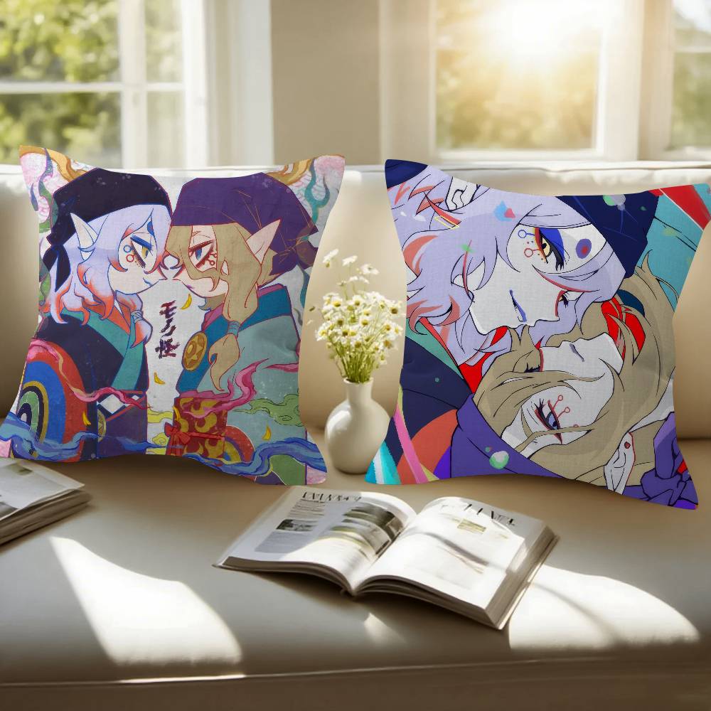Anime Mononoke Kusuriuri Cushion Cover Inches Farmhouse Decor Home Throw Pillow Covers For Couch Decorations