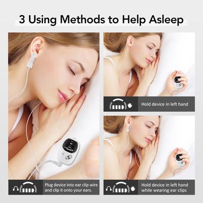 Appareil portable CES pour l'aide au sommeil, appareil EMS à impulsions, hypnose, insomnie, soulagement du stress mental et de l'anxiété, relaxation