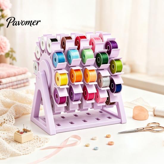 Thread Rack for Embroidery Rotating Sewing Organizer, 60 Spools Capacity 360 Degree Swivel Organizing Tool Quilting Storage Rack, Holder Room